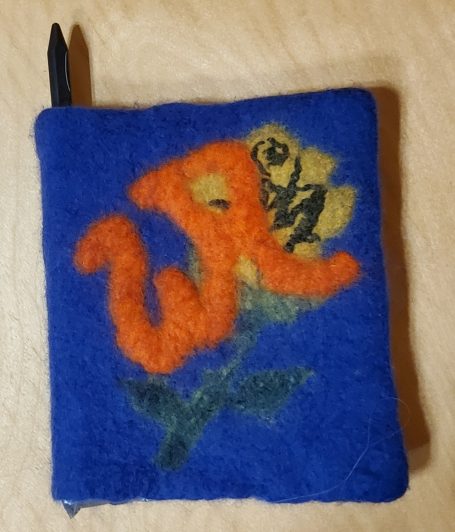 Boekomslag vilten Mijn voorbeeld van een boekomslag